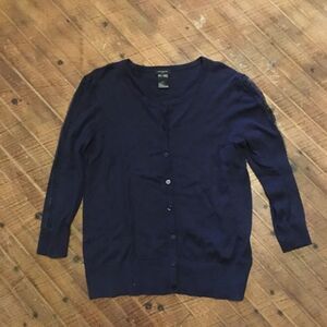 Ann Taylor lace embedded M short sleeve sweater